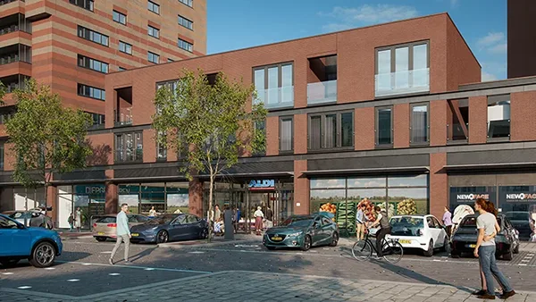 Artist impression Aldi Amsterdam Waterlandplein